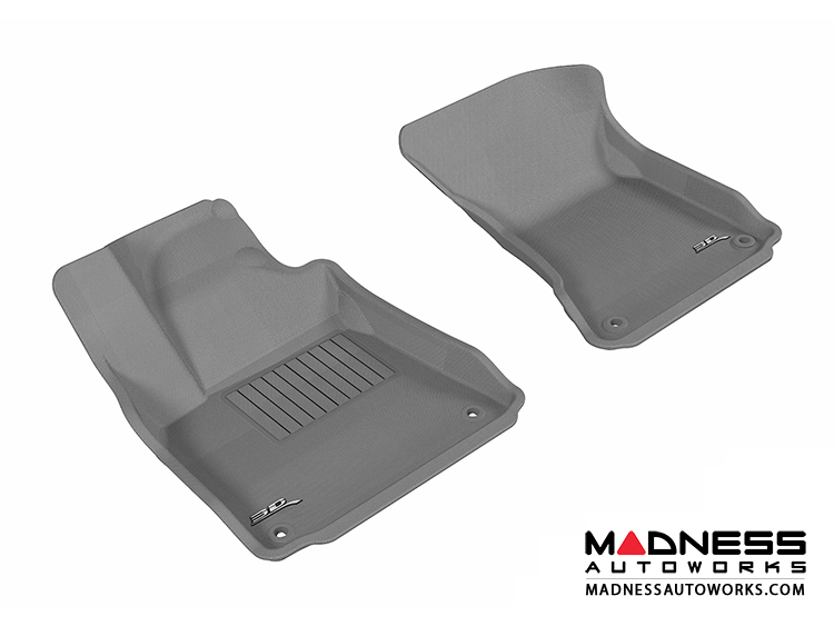 Audi A8/ A8L Floor Mats (Set of 2) - Front - Gray by 3D MAXpider (2011-2015)